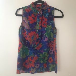J. Crew Floral Tank Blouse Size 0